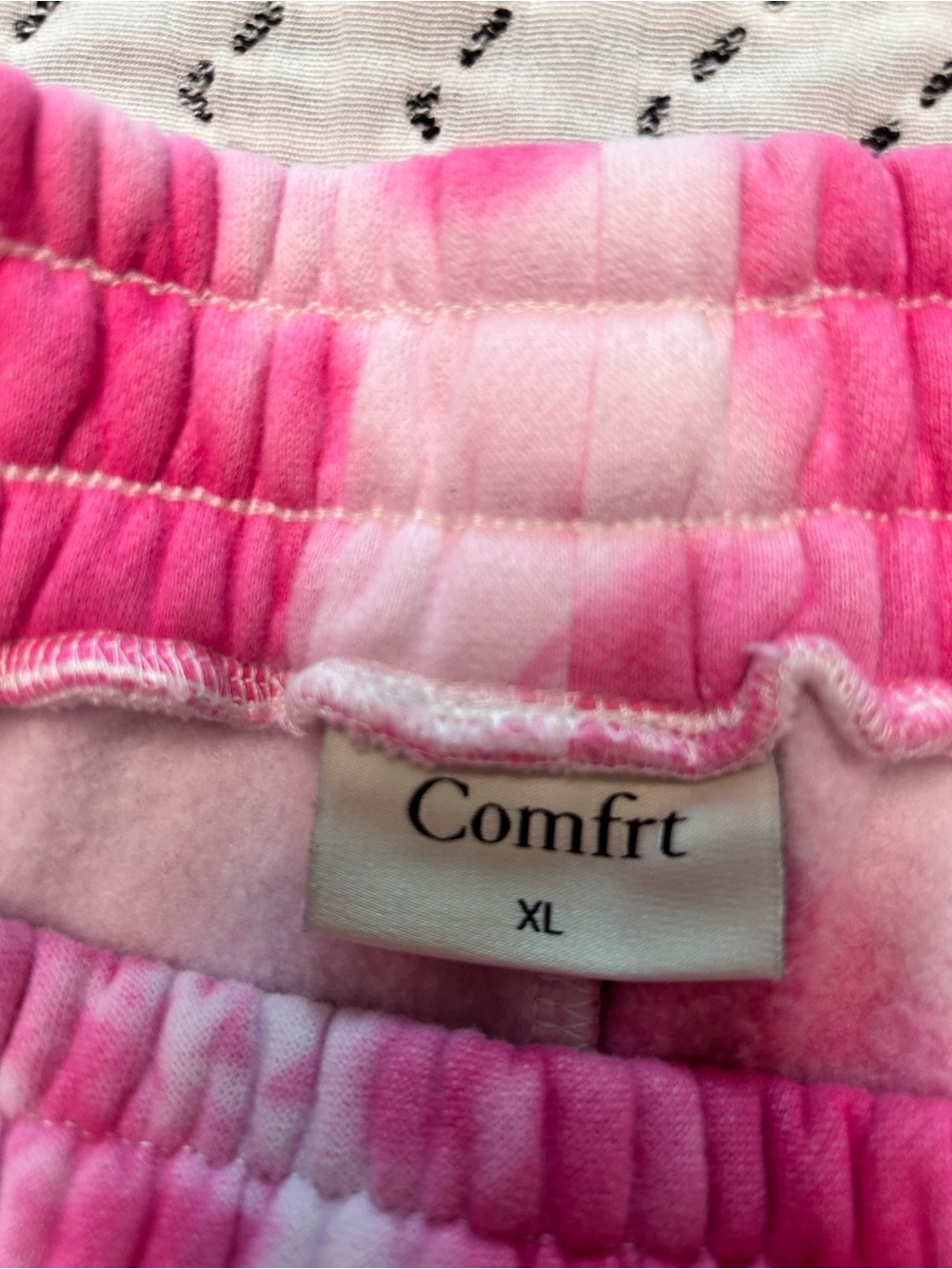 Pink Tie-Dye Joggers with Comfort Logo - Picture 3 of 3